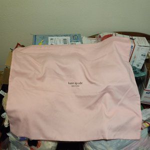 KATE SPADE XL DUSTBAG 35W x 30H - PINK - BLACK DRAWSTRING - SOMEWHAT SOFT